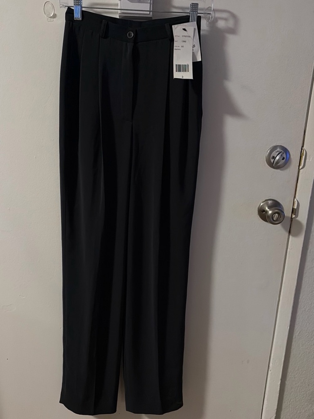 Anne Klein Straight Leg Dark Green Trousers